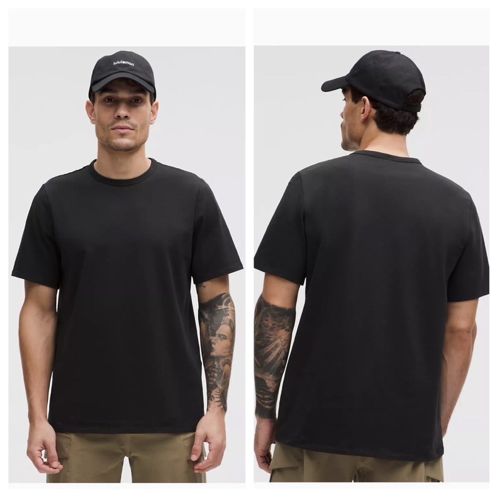 Lululemon Men's XS Organic Black Cotton Jersey Blend Classic-Fit T-Shirt Tee